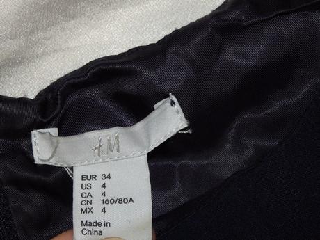 Kvalitné tmavomodré šaty, h&m,34