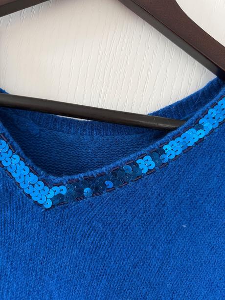 Hodvábny a vlnený sveter z 80. rokov, m