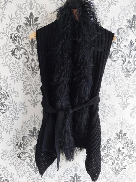 Vesta s pravou kožušinou kocca, s