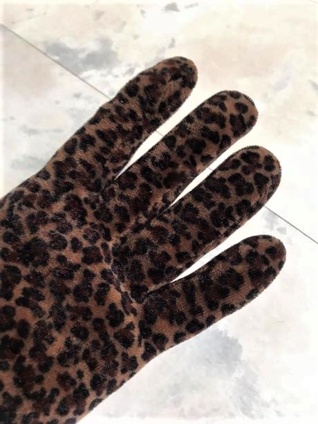 Elastické zamatové rukavice, l