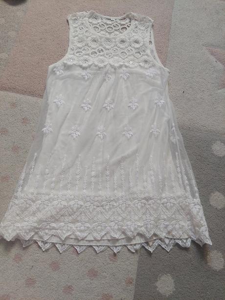 Biele šaty na prijimanie veľ.134/140, 134