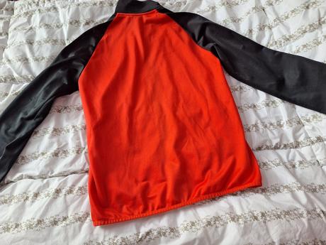 Červeno-cierna mikinka, adidas,164