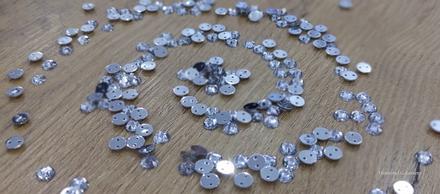 Ozdobné kamienky našívacie 6 mm - crystal, 