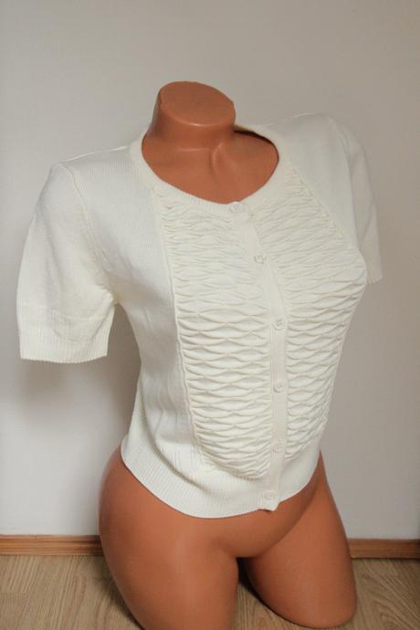 Krémový svetrík na gombíky h&m m/l, m