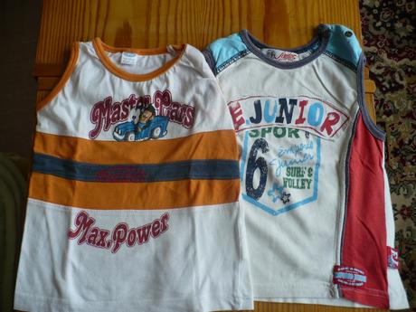 2x tričká bez rukávov, 80