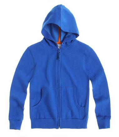 Mikina so zipsom a kapucňou modrá, 152