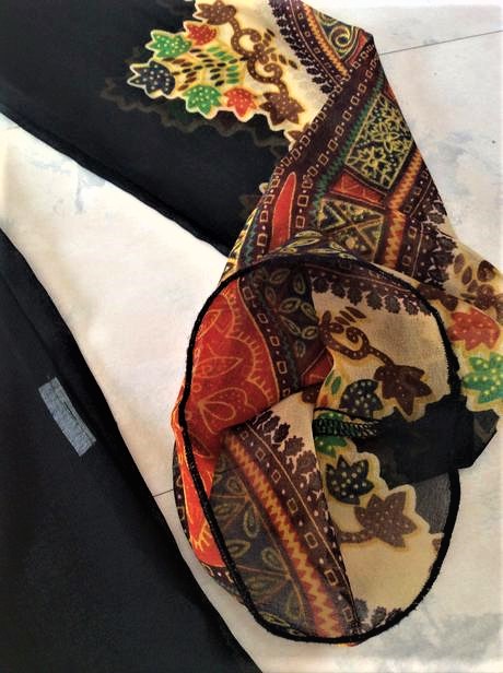 Mušelínový top etno, xs