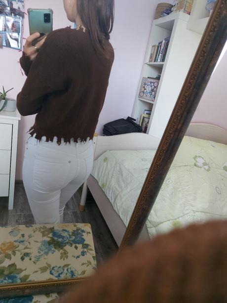 Biele rifle, denim,36