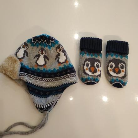 Čiapka a rukavičky, h&m,68