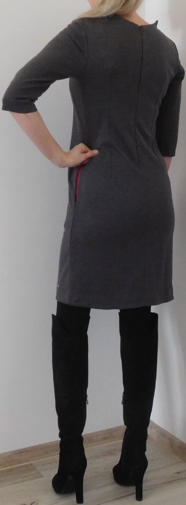 Elegantné elastické šatočky s ružovým detailom, 36, 36