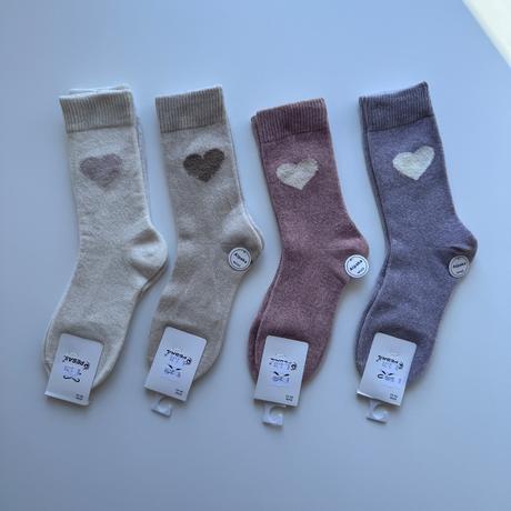 Dámske vlnené ponožky so srdiečkom, 39 / 40 / 42