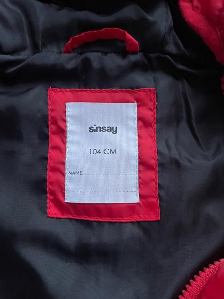 Cervena presivana vesta sinsay, sinsay,104