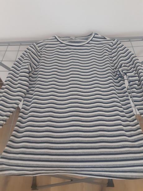 Čiernobiely pásikavý dievčenský pulóver, new yorker,164