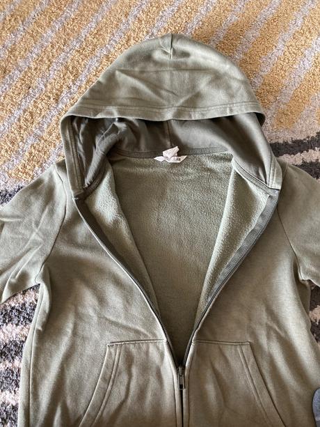 Olivová mikina 134/140, h&m,134