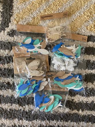 Drevené rybičky na tvorenie, 