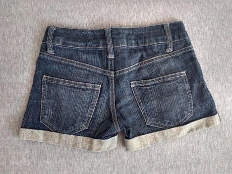 Riflové kraťasy denim, denim,128