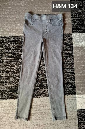 Strečové legíny džínsového vzhľadu h&m 134, h&m,134