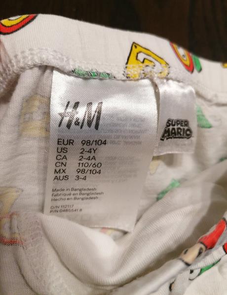 Slipky super mário, h&m,98