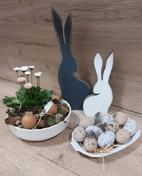 Plastové vajíčka na aranžovanie - set 6 kusov,