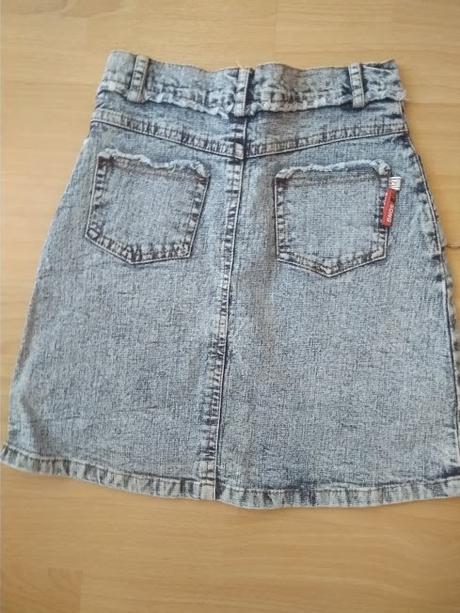 Riflová suknička, 128