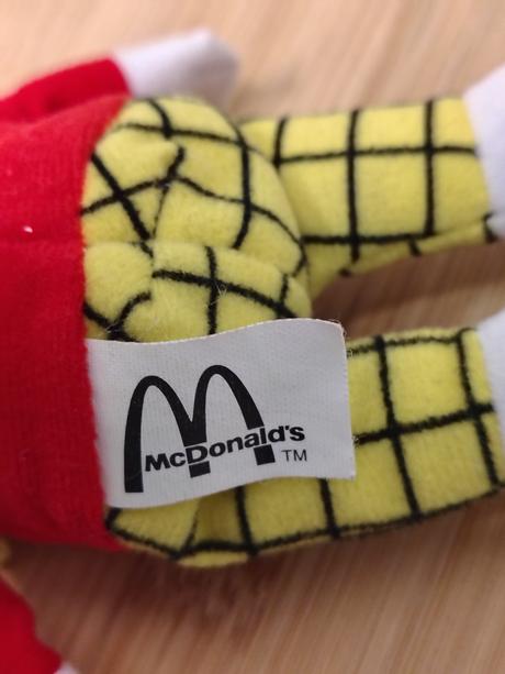 Vintage plyšový rupert bear, mcdonald's 2001, 15cm, 