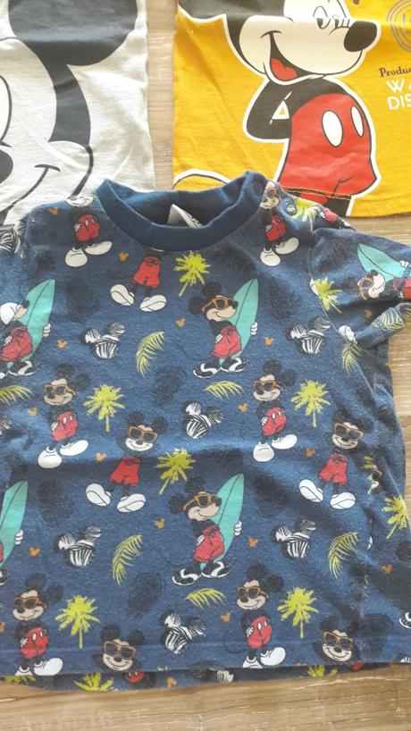 3ks tričká mickey mouse krátky rukáv cena spolu, disney,80