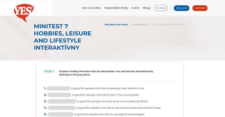 Online učebnica yes b1, 