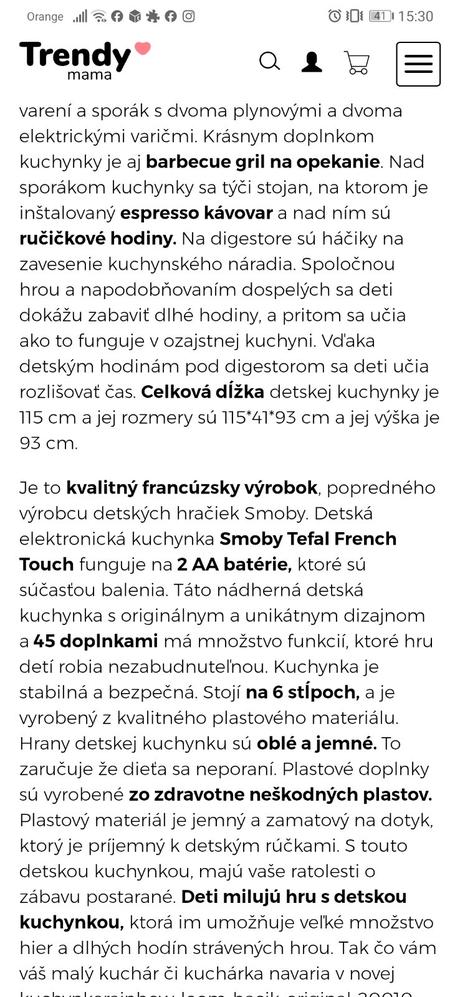 Detská kuchynka smooby, 