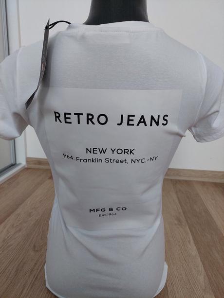Retro jeans tričko, xs