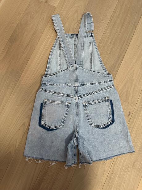 Riflové šortky s trakmi, zara,140