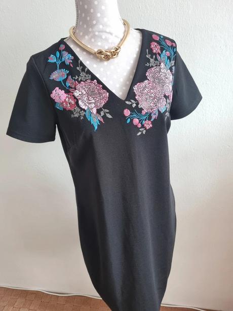 Čierne elastické šaty women 38, 38