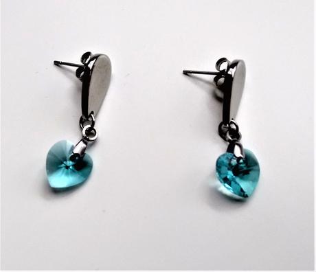 Strieborné náušnice s kamienkami swarovski, 