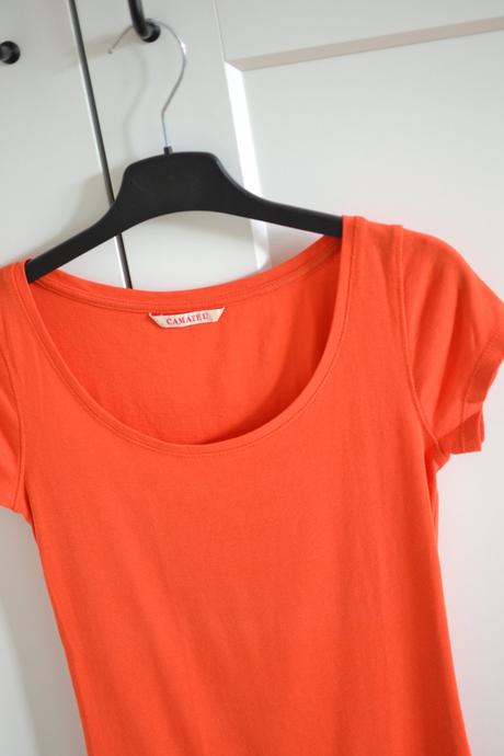 Oranžové tričko camaieu xs, camaieu,xs