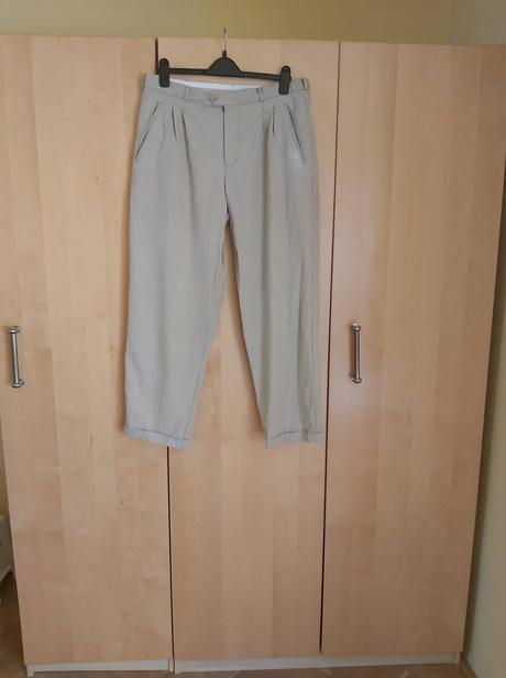 Pánske bledozelené nohavice č.l, l