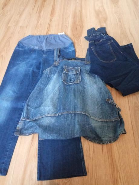 2ks-tehotenské rifle a grátis rifl.saty, bonprix,46