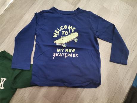 7x tričko s dlhým rukávom, h&m,104