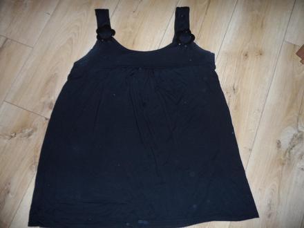 Cierny top so zaujimavymi ozdobami, xl