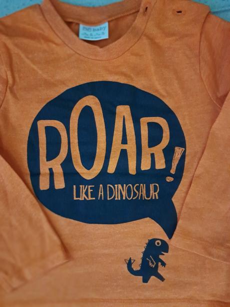 Oranžové a šedé tričko s aplikaciou 3ks, f&f,86