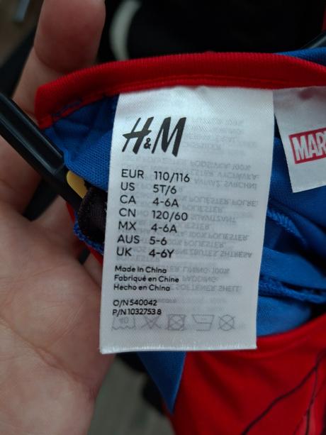 Kostým spiderman, 