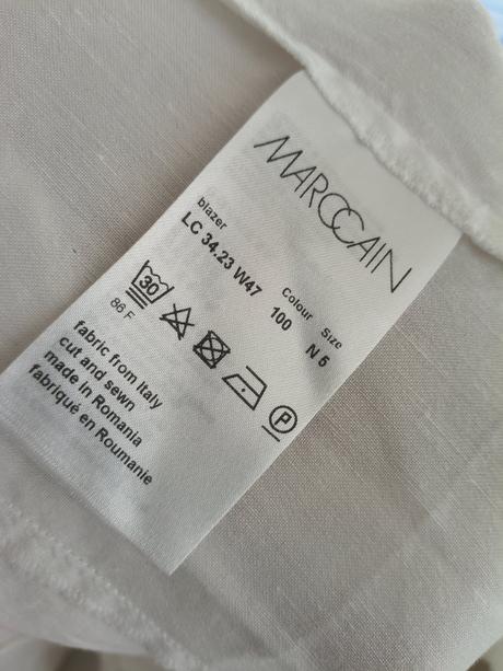 Marc cain luxusné letné ľanové štýlové sako m, m