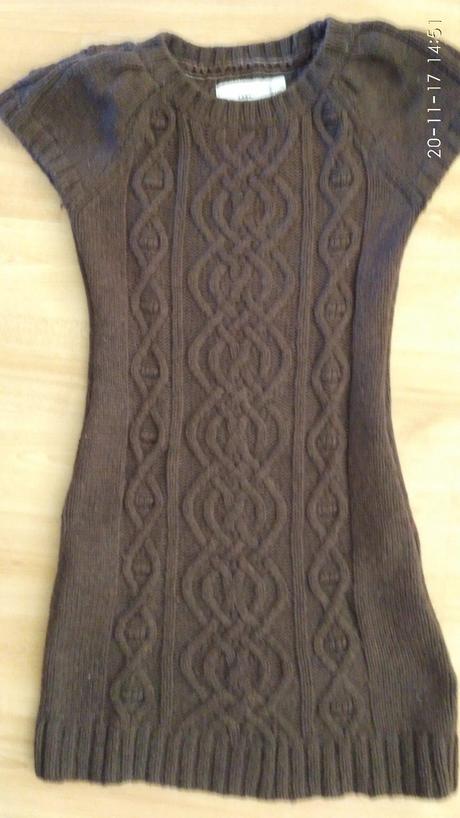 Hnedé pletené šaty, l.o.g.g.,134