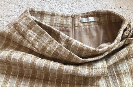 Károvaný béžový skort amisu, l/40, amisu,l