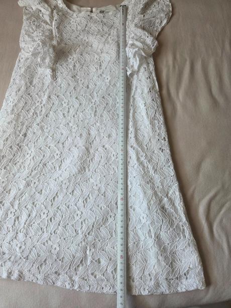 Biele šaty, h&m,134