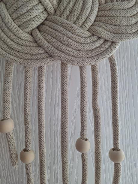 Makramé oblak na stenu do detskej izbičky, 