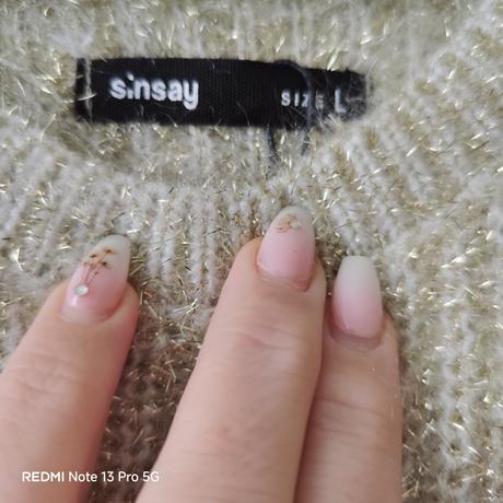 Zlatý pulóver, sinsay,l