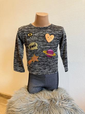Dievčenský sveter s potlačou h&m (98-104), h&m,98
