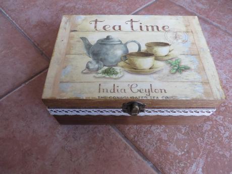 Krabička na čaje - 2x3 - technika decoupage, 