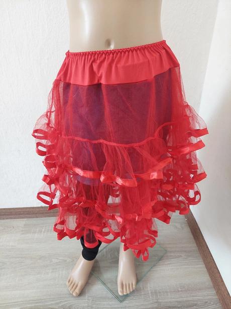 Červená dámska spodnička univerzálna veľkosť, 