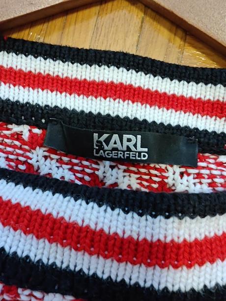 Karl lagerfeld originál luxusný, kvalitný sveter, l