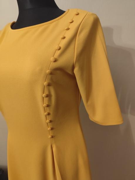 Horčicovo žlté šaty, orsay,42